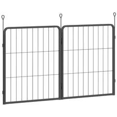 PawHut Two-Piece Dog Pen Expansion Pack for Small Dogs, 60cm Tall Animal Pen with Three Connecting Stakes