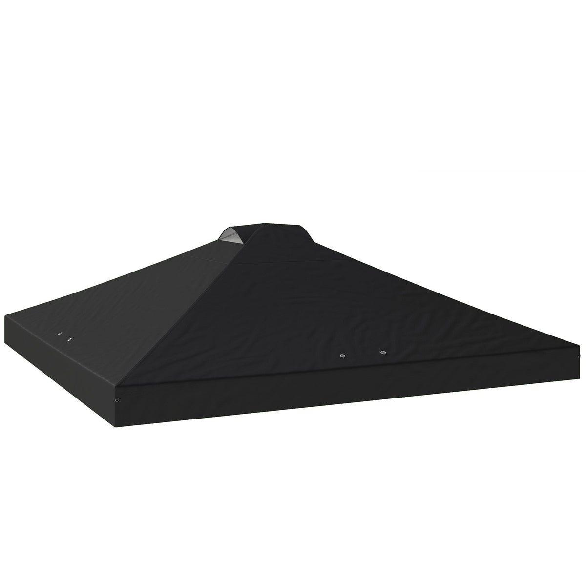 Outsunny gazebo roof replacement UV50+ Waterproof Pop Up Canopy Cover with 8 Drainage Holes 3 x 3 m Black