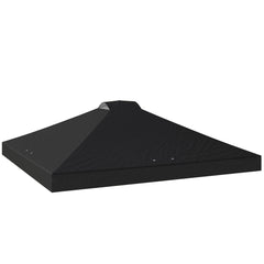 Outsunny gazebo roof replacement UV50+ Waterproof Pop Up Canopy Cover with 8 Drainage Holes 3 x 3 m Black
