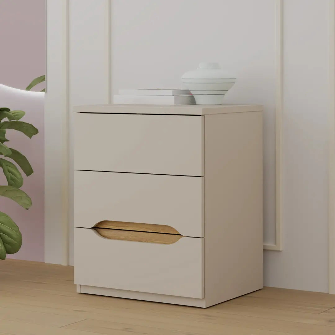 Edwal Bedside Table 50cm in Beige