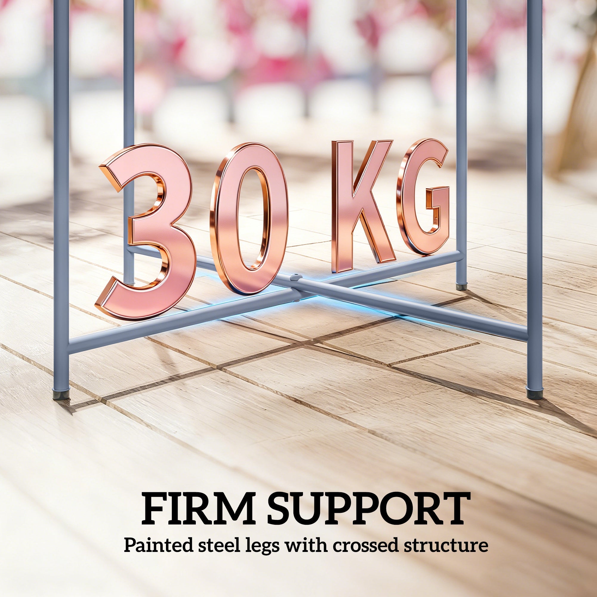 Outsunny Steel Removable Tray Top Garden Table - Blue Grey