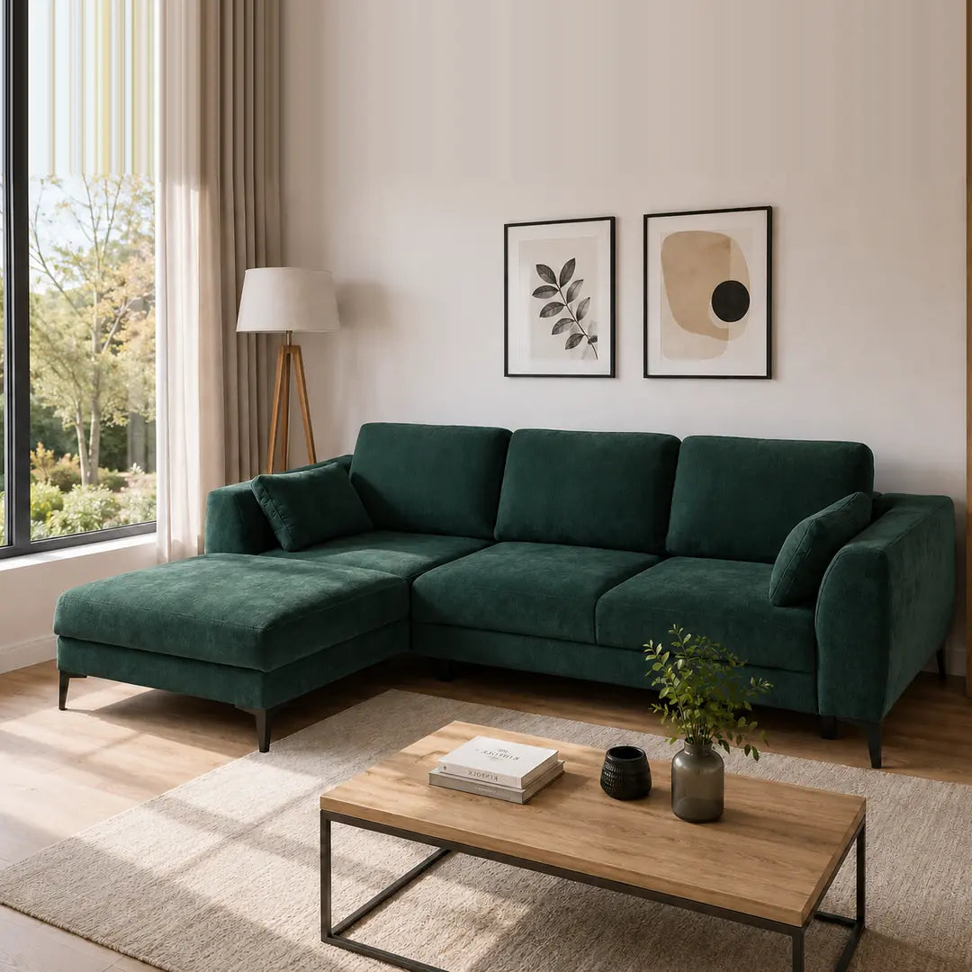 Corner Sofa Bed Imperia in Green, image 8