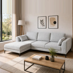 Corner Sofa Bed Imperia in Light Grey, image 3