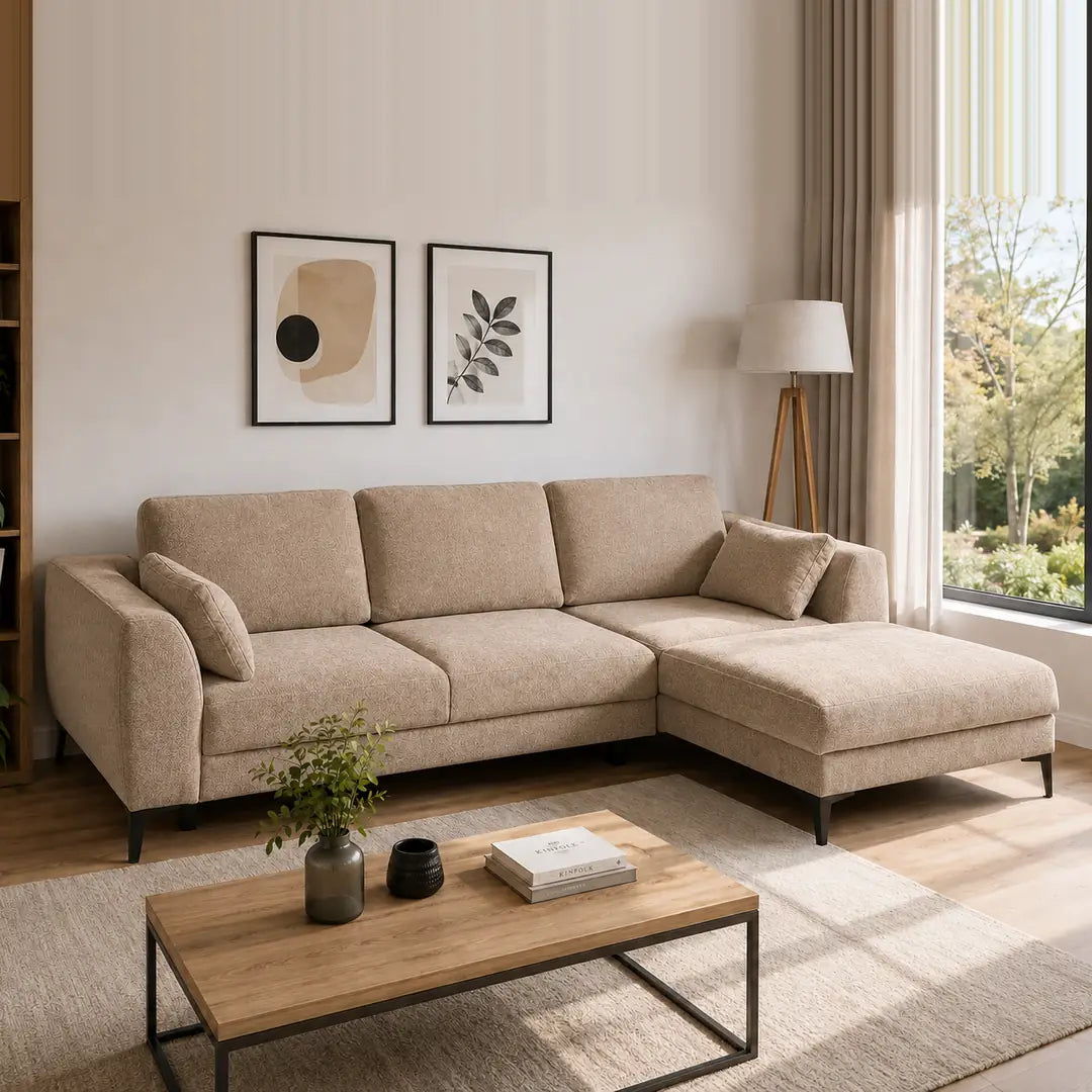 Corner Sofa Bed Imperia in Beige, image 16