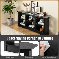 TV Stand Electric Fireplace Black image