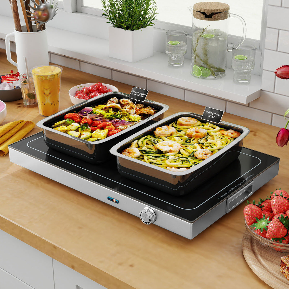 Electric WarmingTray with Adjustable Temperature