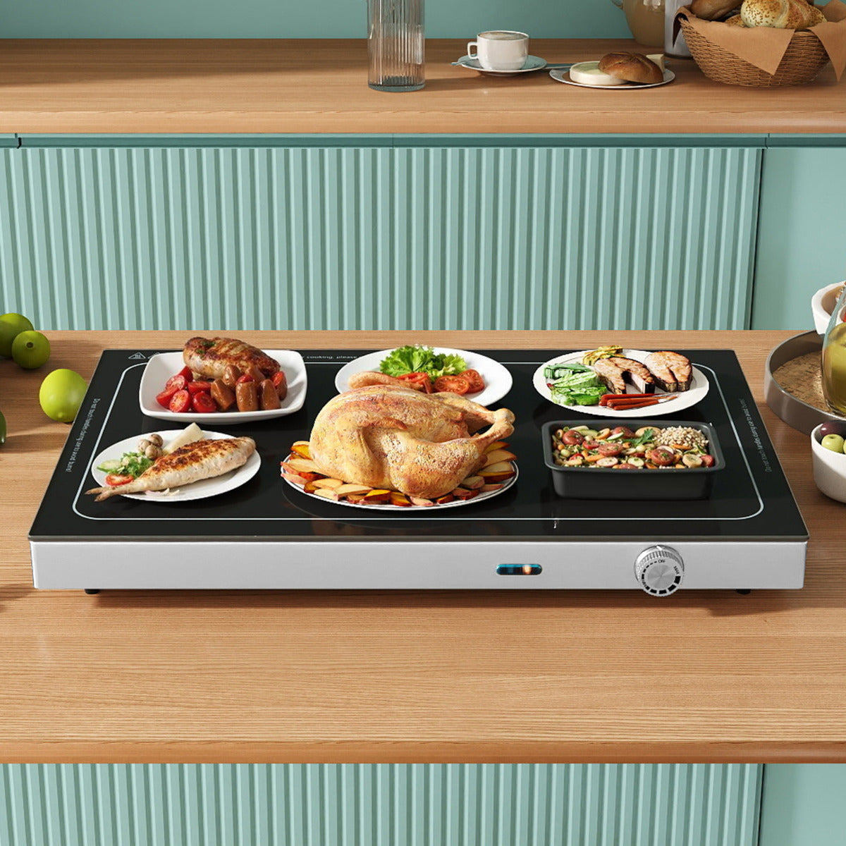 Electric WarmingTray with Adjustable Temperature