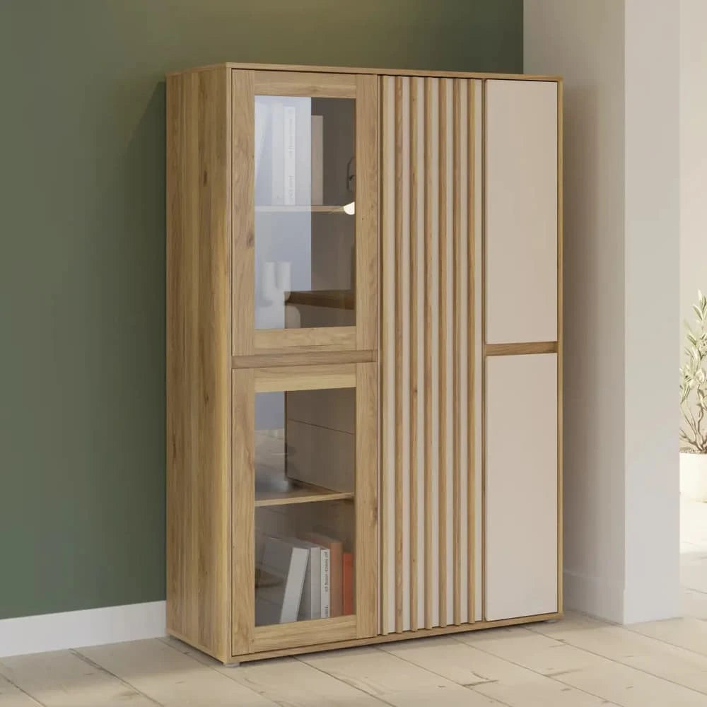 Eliston Display Cabinet 109cm in Oak Mauvella