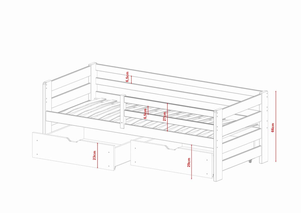 Wooden Bed Ergo with Storage - product image 9