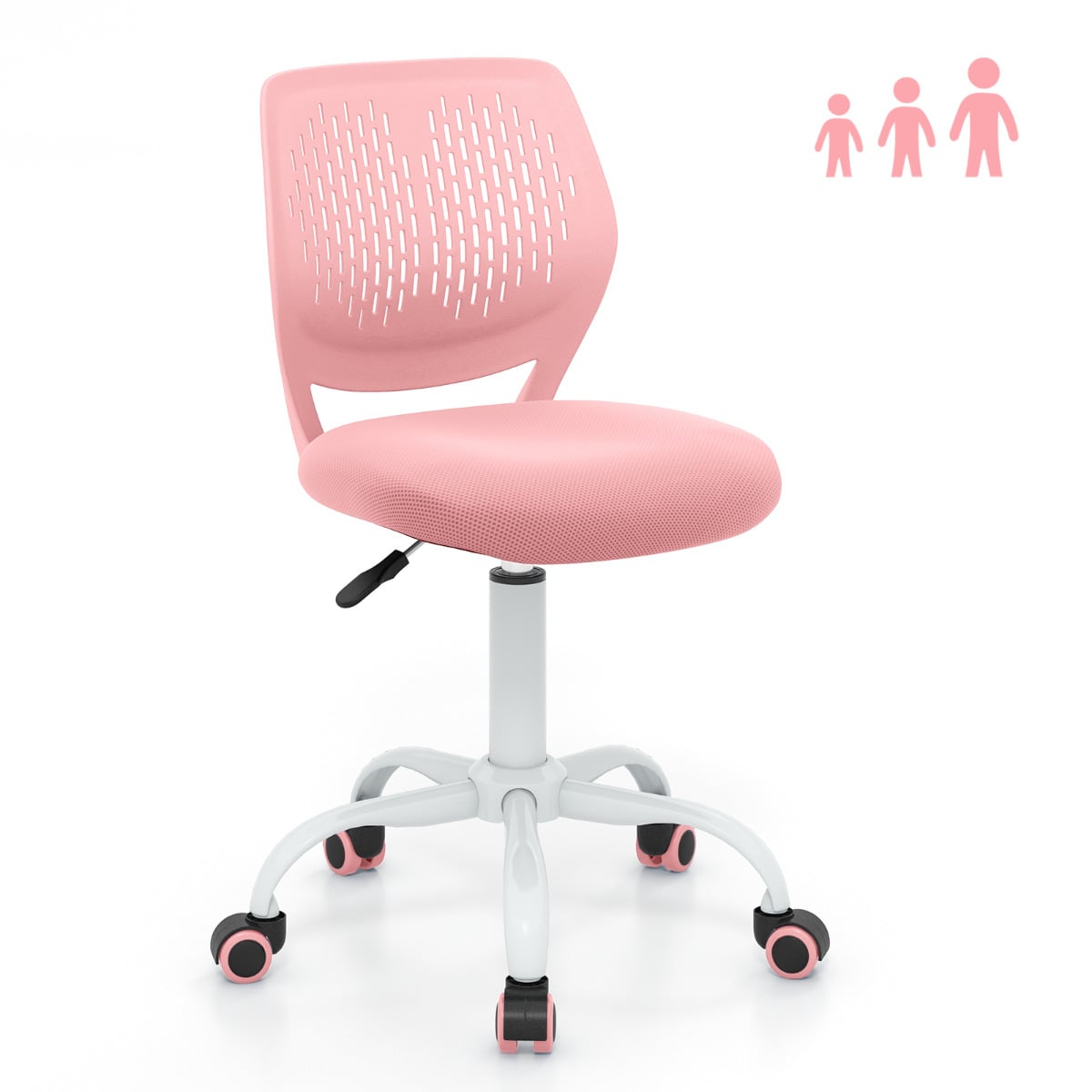 Ergonomic Children Study Chair with Adjustable Height-Pink