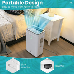 25L/Day Dehumidifier with 6.5L Water Tank and 24H Timer for Home Basement-25L