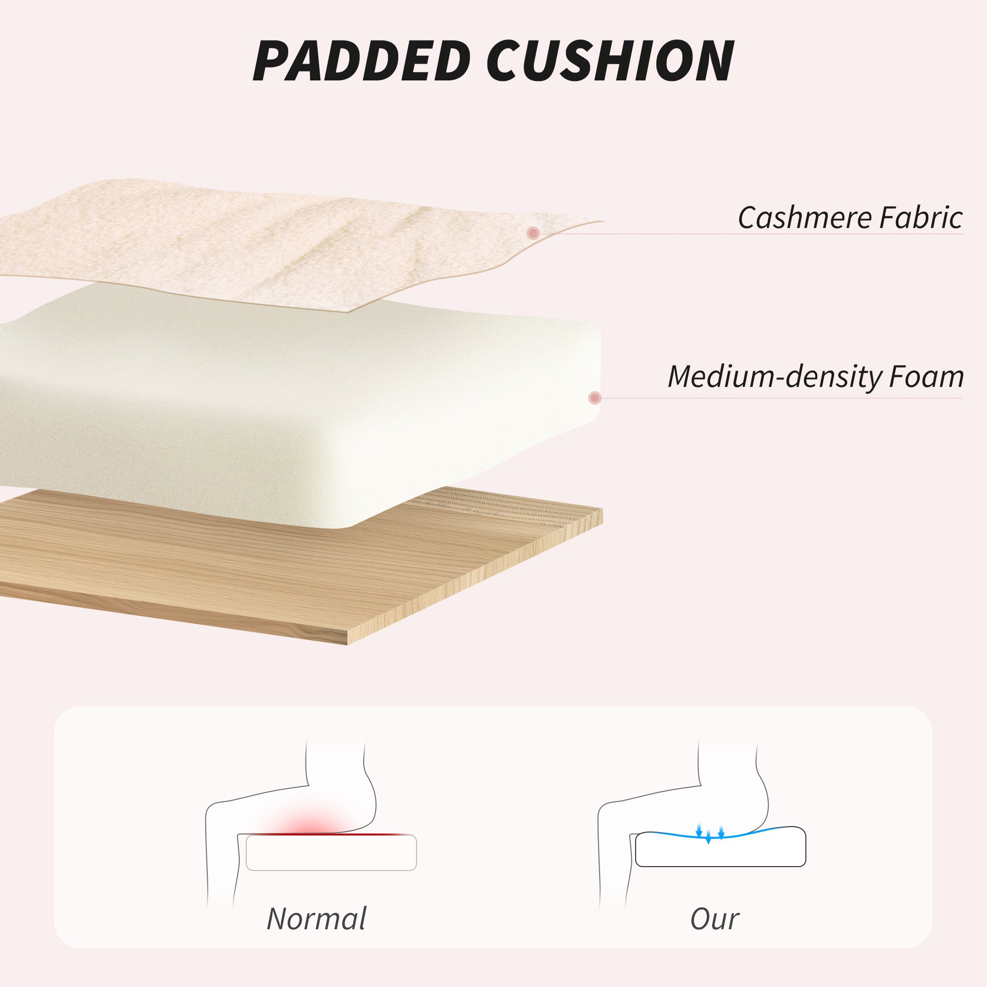 HOMCOM 91-99cm Sherpa Fleece Office Chair - Cream White