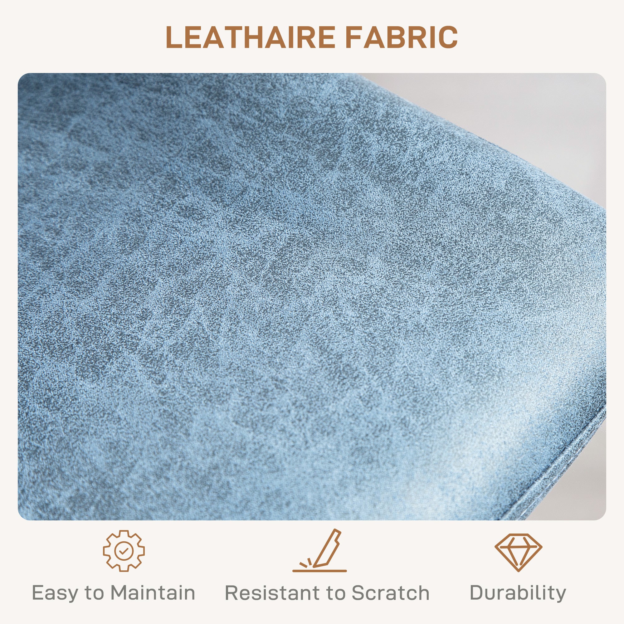 HOMCOM Set of Two Retro Tub Bar Stools - Blue