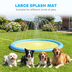 PawHut Dog Splash Pad  for Garden, Patio, Summer Fun, 170 cm