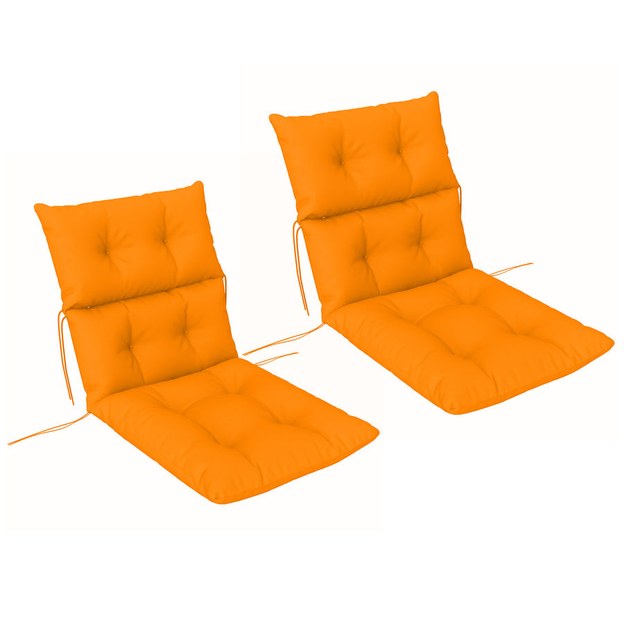 Outsunny Set of 2 Rocking Chair Padded Seat Cushions - Orange