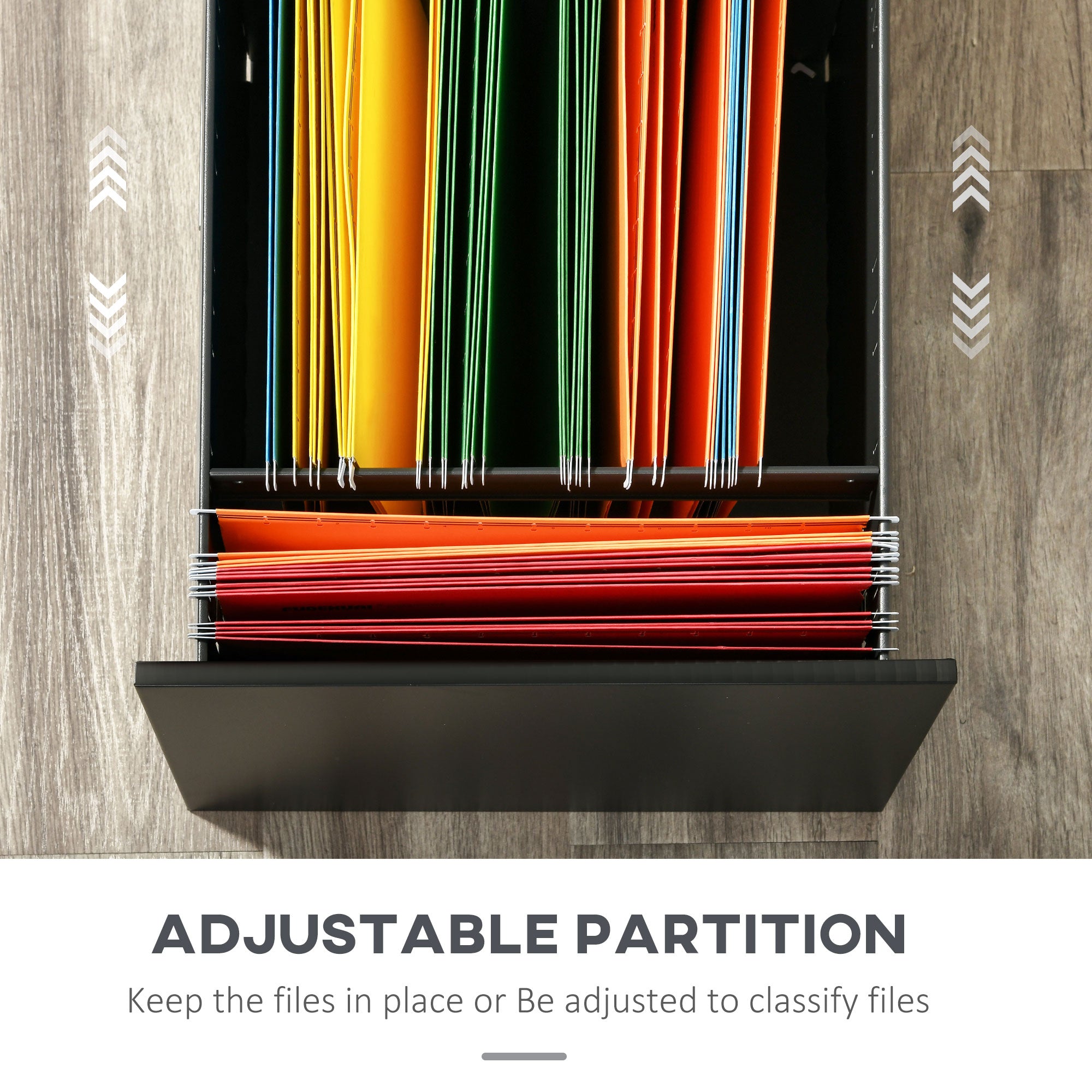 Vinsetto Metal Mobile File Cabinet with Wheels, Lockable 2 Drawer Filing Cabinet for A4, Legal, Letter, Compact Under Desk Storage Unit with Pre-Assembled Body for Home Office, 39 x 48 x 67cm, Black