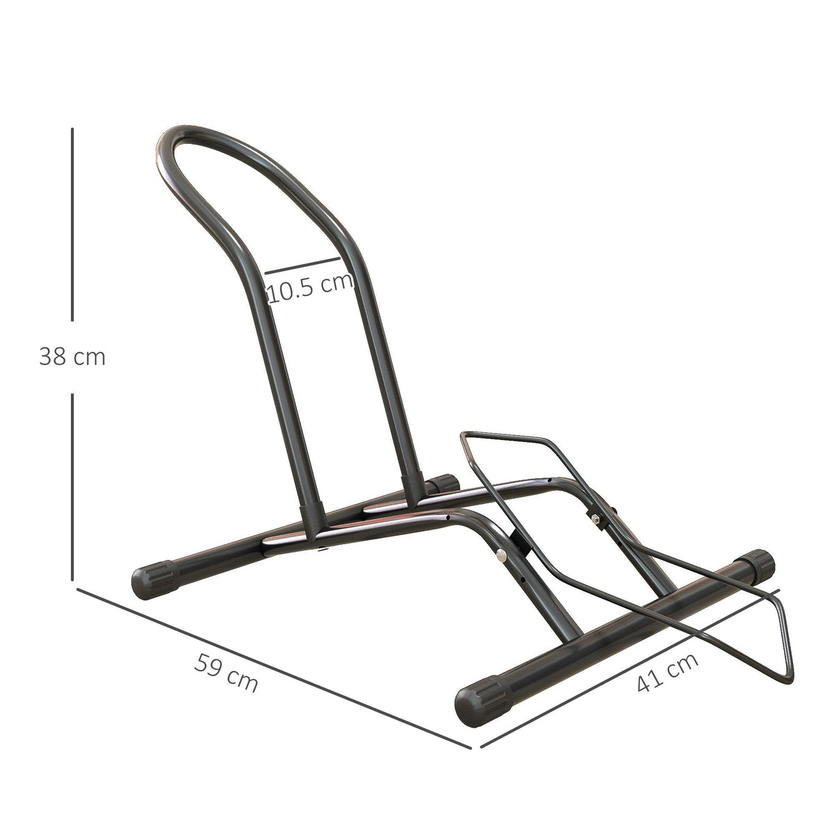 SPORTNOW Portable Bike Floor Stand, Freestanding Bike Rack for 16"-29" Kid's/Mountain/Road Bikes Home Garages Use - product