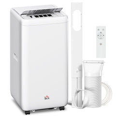 HOMCOM 12,000 BTU 5-in-1 Mobile Air Conditioner, 35m² Radius - White