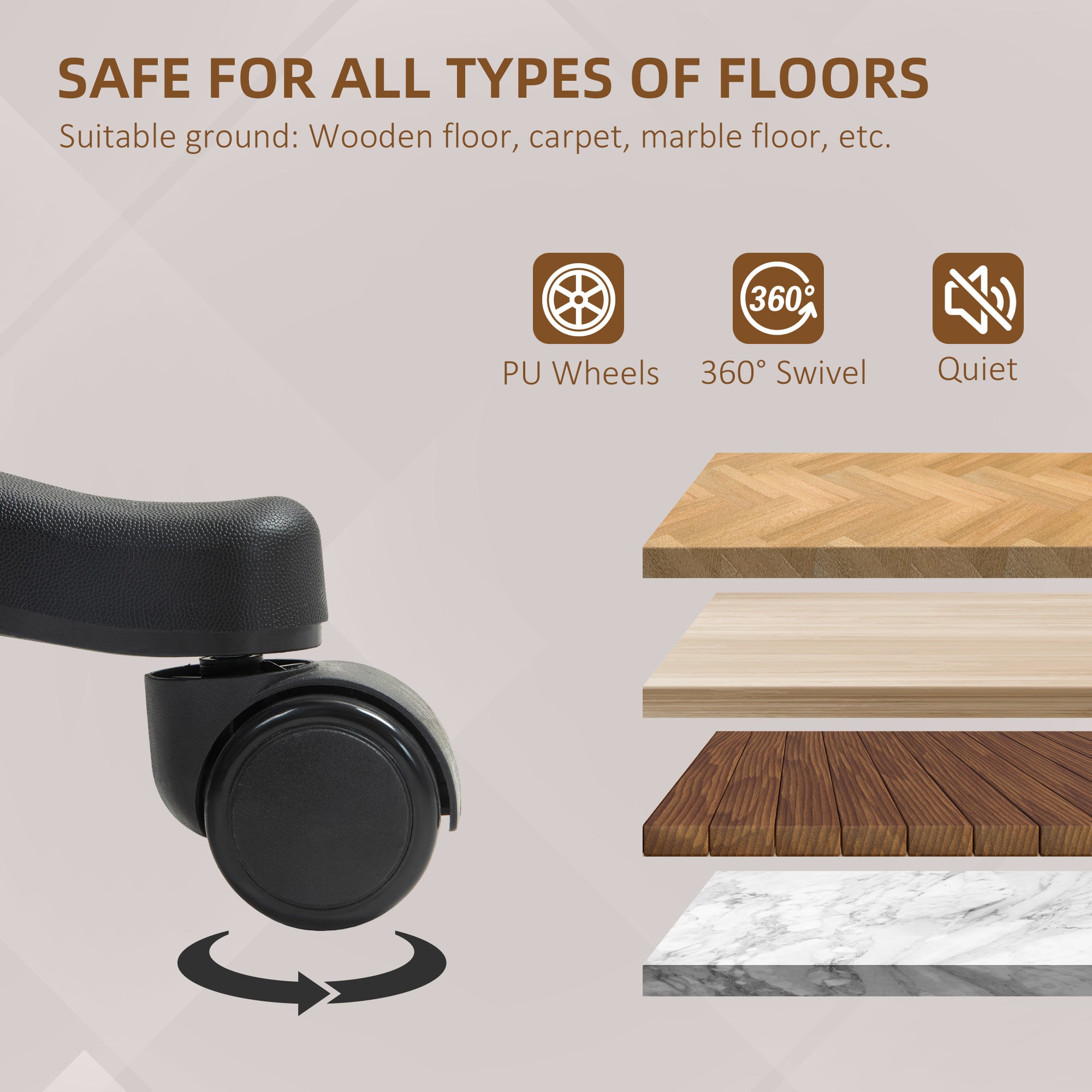 HOMCOM Faux Leather Office Chair - Charcoal Grey