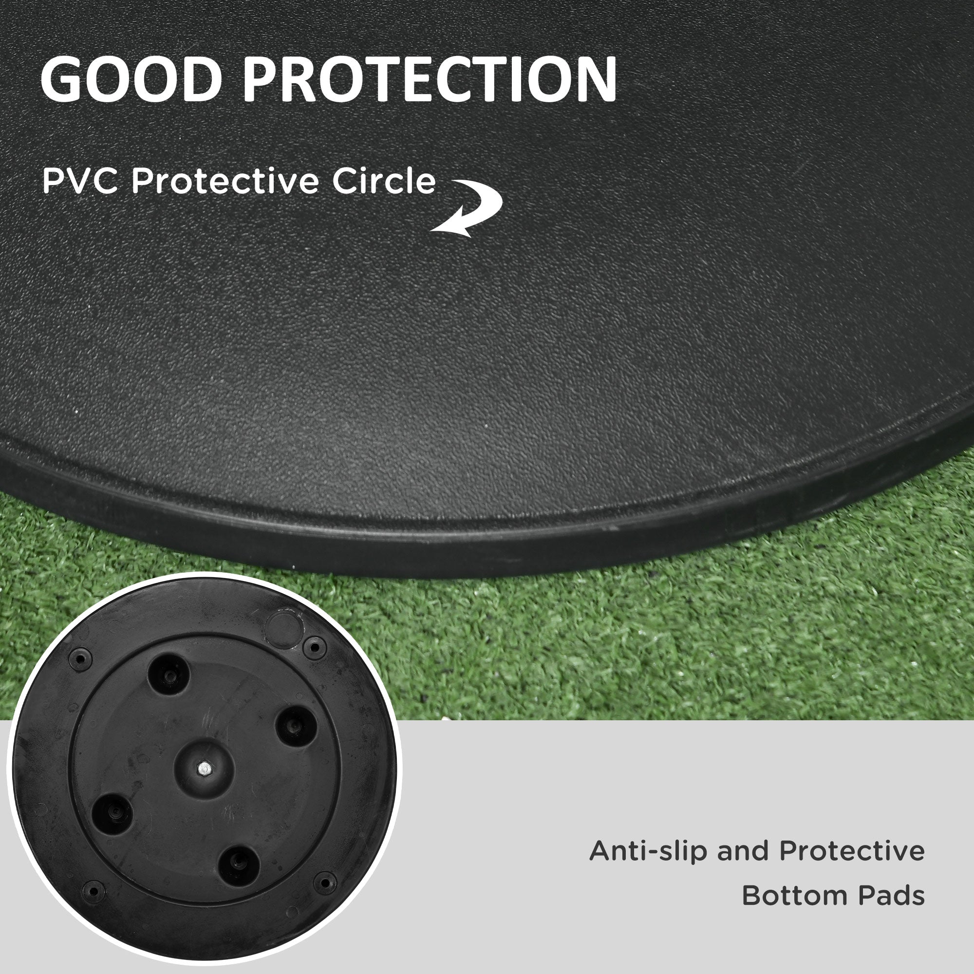 Outsunny Heavy Duty Cement Parasol Base 20kg Round Patio Umbrella Stand Garden Outdoor Shade Holder for Dia. 35mm/38mm/48mm Poles