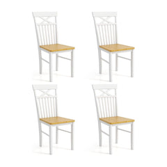 Farmhouse Dining Chair set of 4 wooden kitchen chairs with rubber wood frame