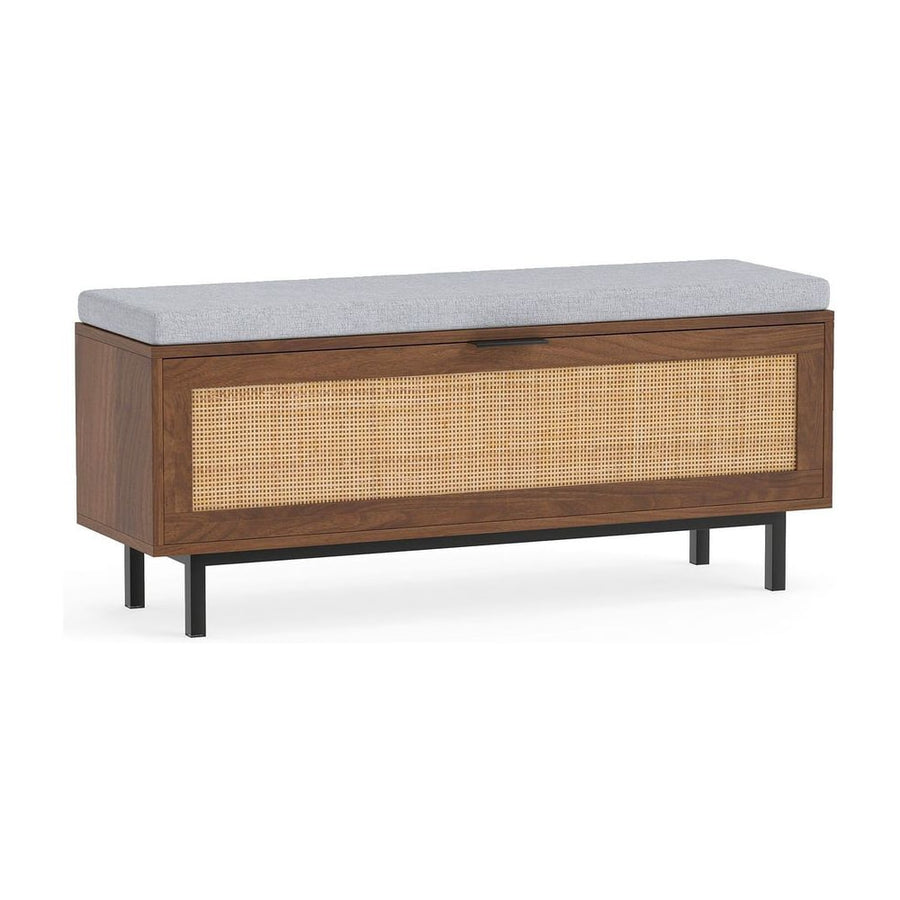 Farmhouse Shoe Storage Bench in Brown