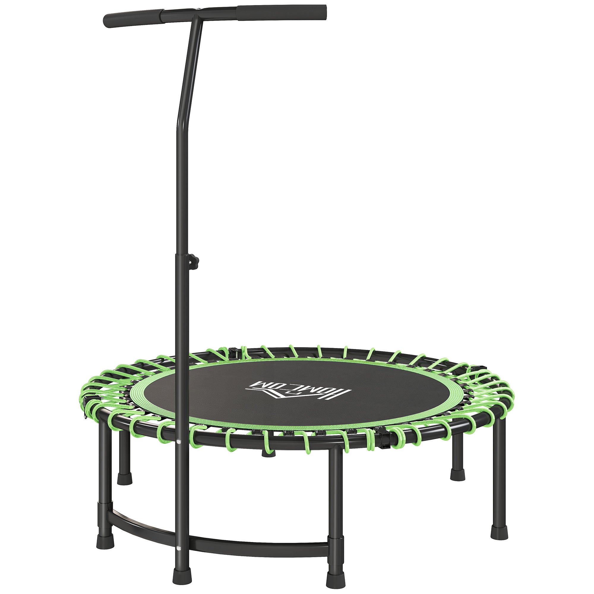 HOMCOM Mini Round Steel Frame Trampoline w/ Adjustable Handle, Green