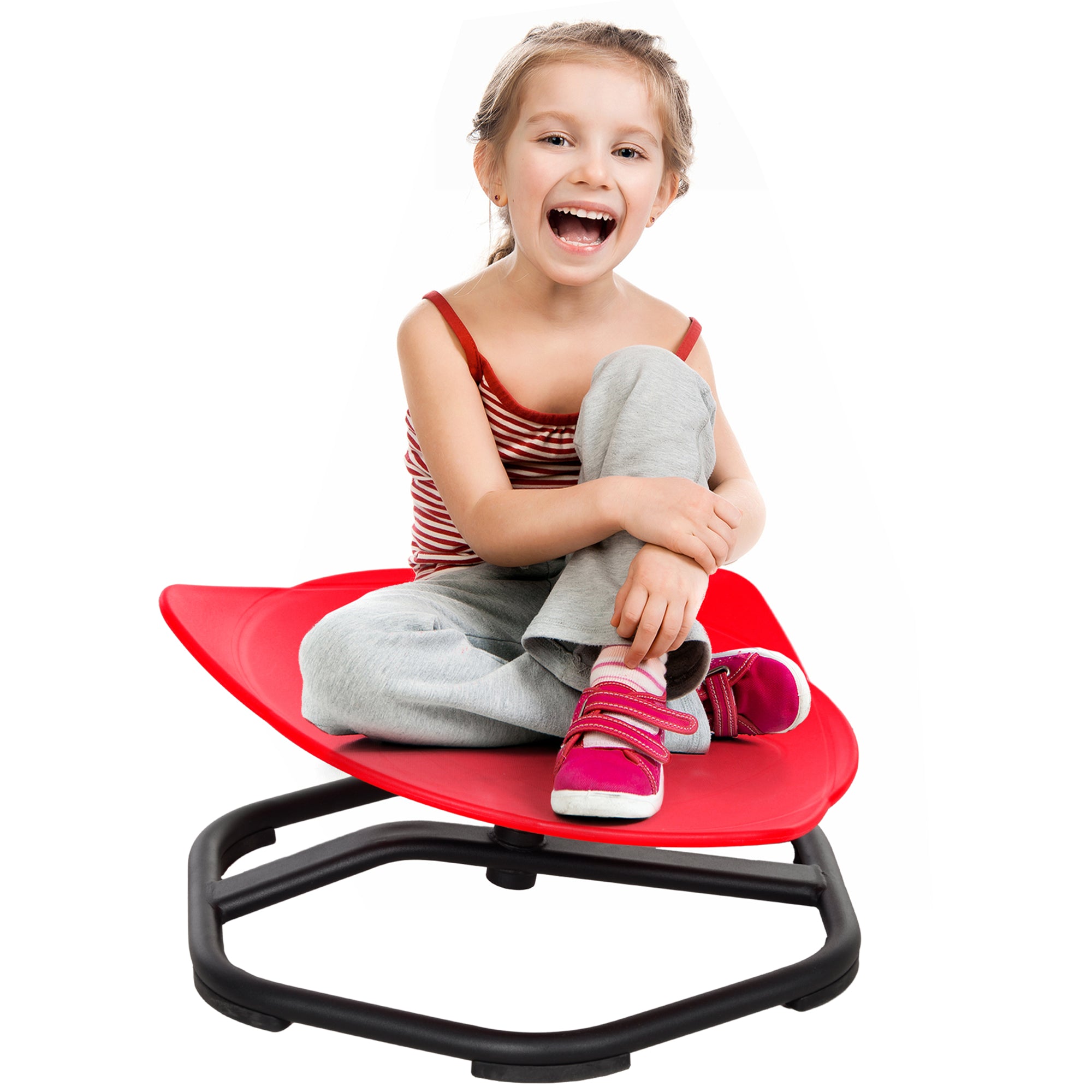 AIYAPLAY Sensory Spinning Chair for Kids, for Coordination, Balance, Red