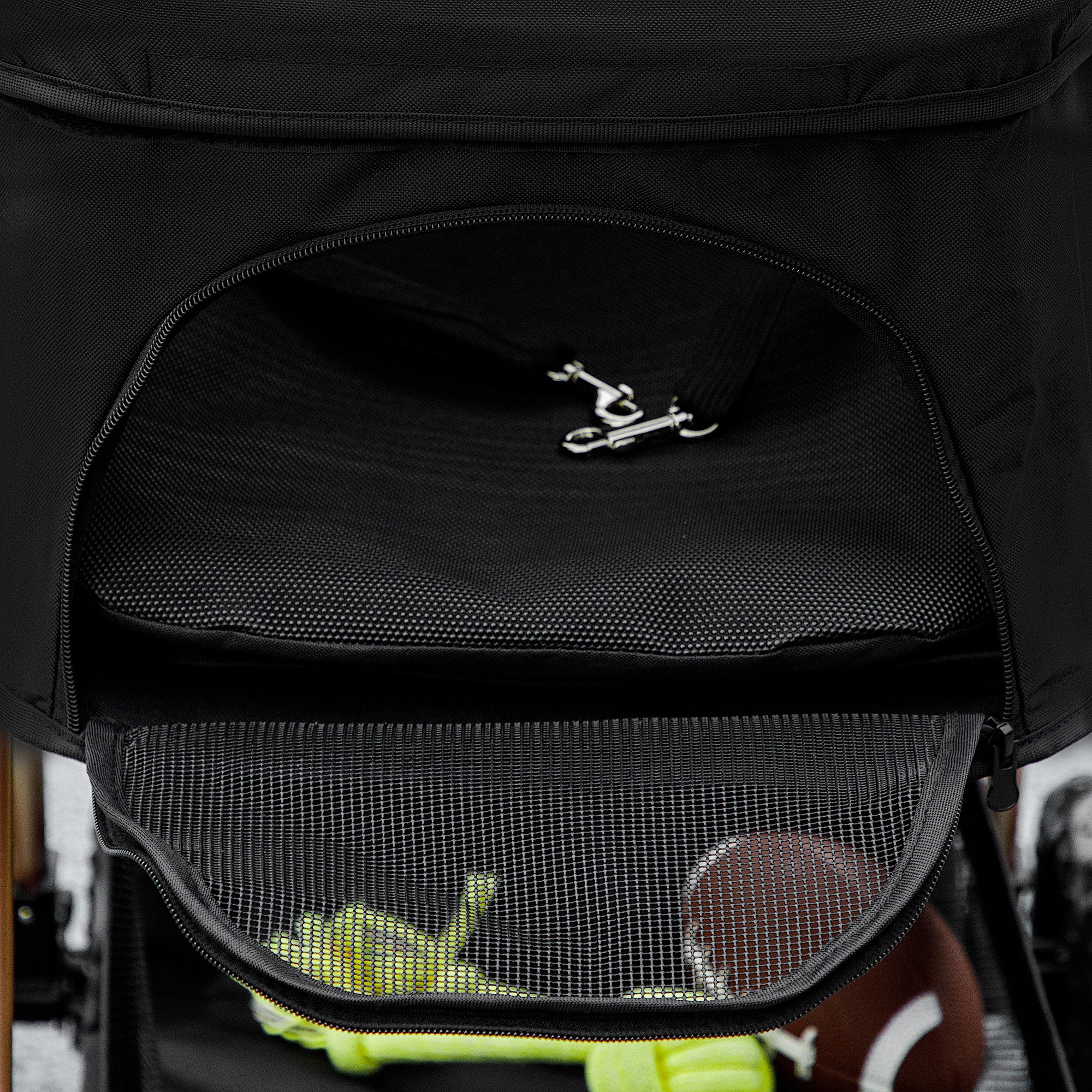 PawHut PawH 3-in-1 Pet Stroller, Folding 4 Wheel Dog Pram with Detachable Carrier for Mini Dogs, Cats, Black