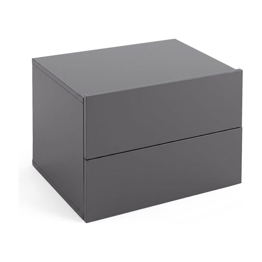 Floating Nightstand with Storage Drawers Wall Mounted for Living Room Bedroom-Gtey