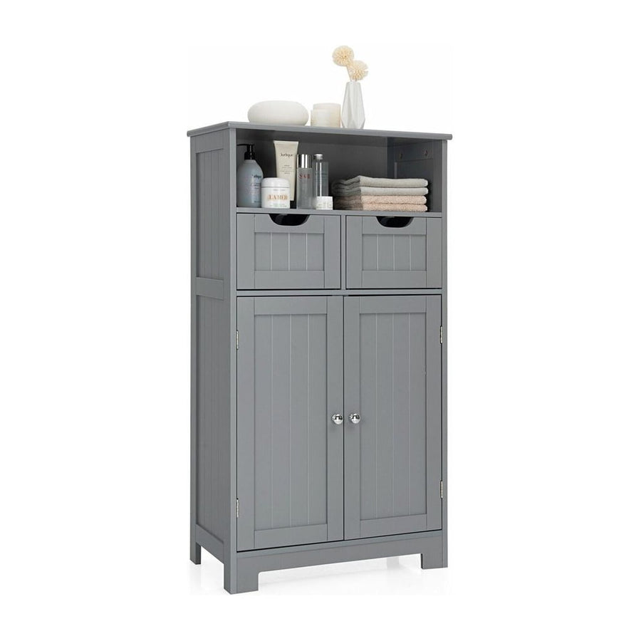 Floor Standing Utility Cabinet with Adjustable Drawers-Grey