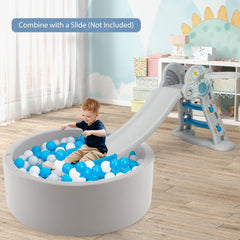 90 x 30cm Soft Round Ball Pool for Toddlers & Baby with 200 Ocean Balls and Storage Bag-White