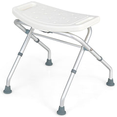 Folding Portable Shower Seat in White