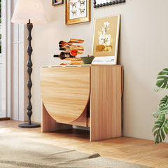 Folding Wooden Multifunctional Dining Table-Natural