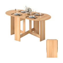 Folding Wooden Multifunctional Dining Table-Natural