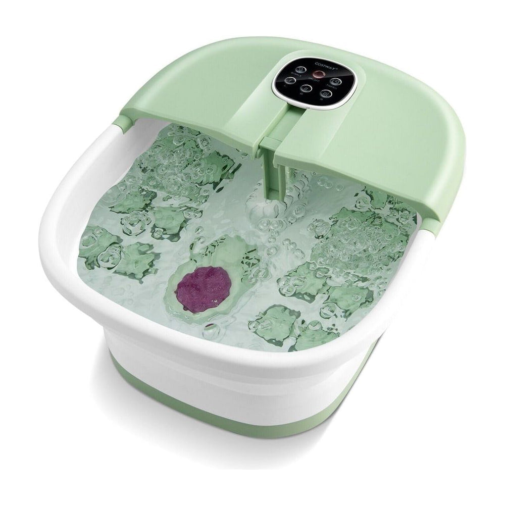 Foot Spa Bath Massager with heat and bubbles in green and white