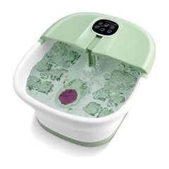 Foot Spa Bath Massager with heat and bubbles in green and white