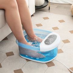 Foot Spa Massager with Removable Pedicure Stone-Blue