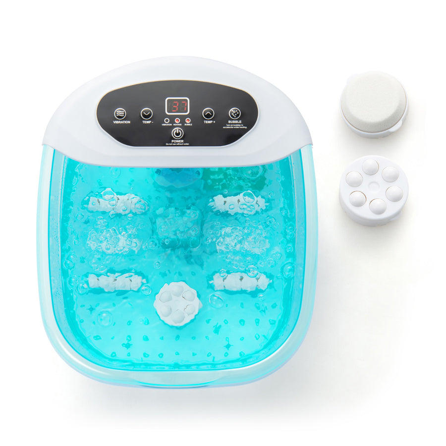 Foot Spa Massager with Removable Pedicure Stone-Lake Blue