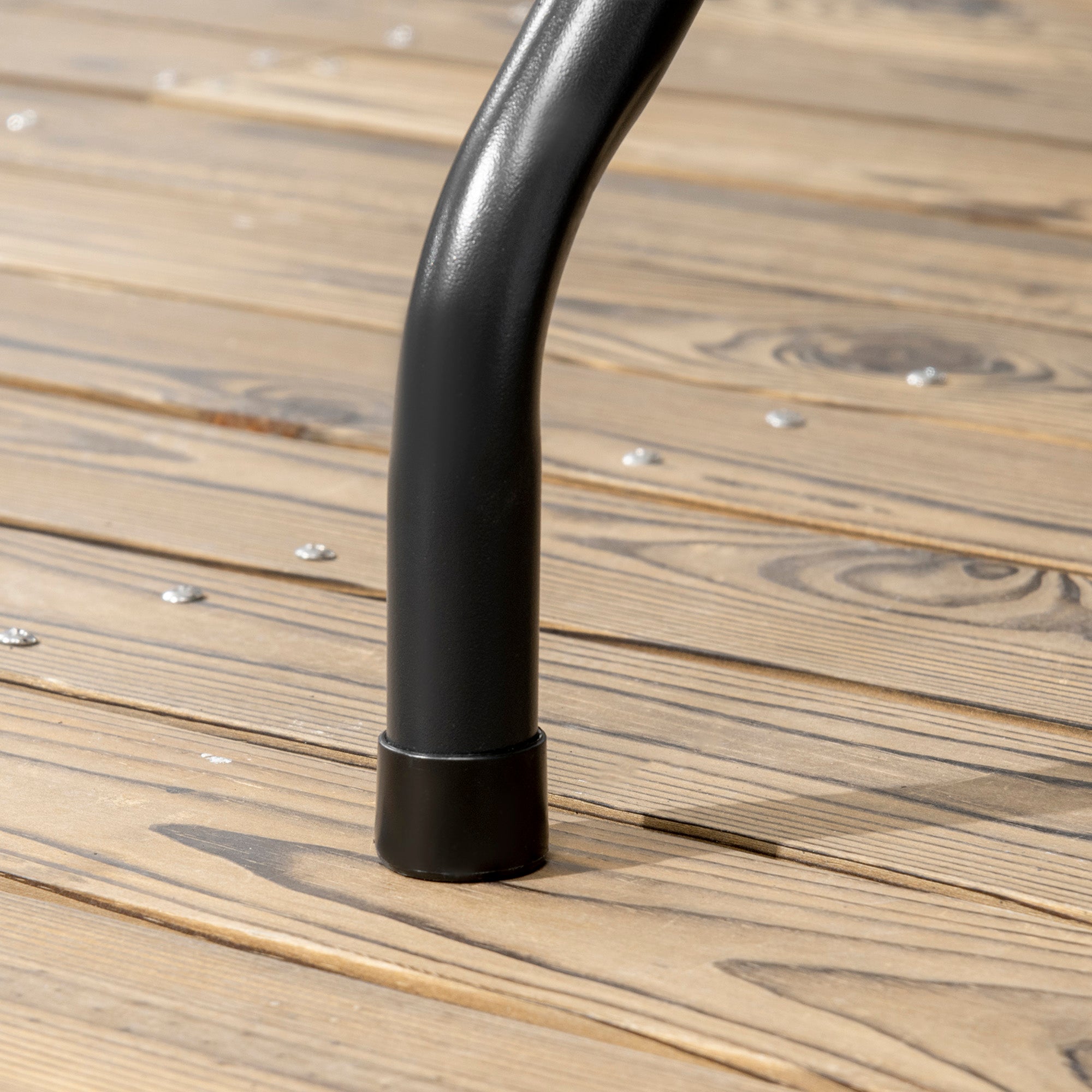 Outsunny Folding Garden Dining Table for 6, Rectangular Outdoor Dining Table with HDPE Tabletop, Foldable Garden Table with Steel Frame for Balcony, Porch, Charcoal Grey