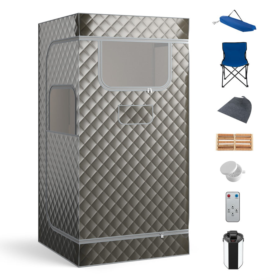 Portable Steam Sauna for Home with 3L Steam Generator-Grey