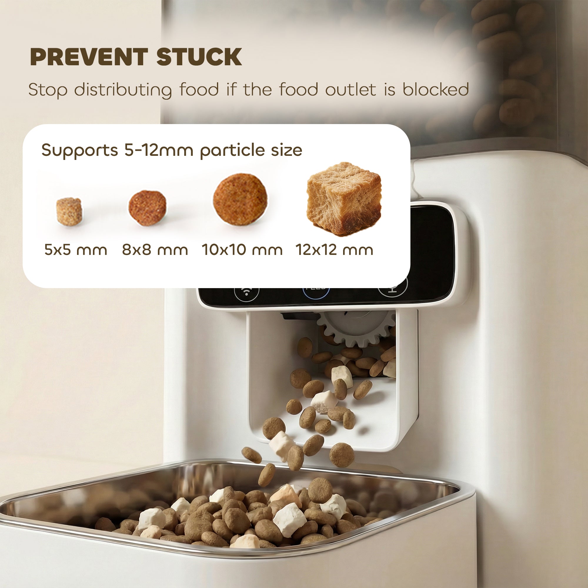 PawHut Automatic Cat Feeder, 4.5L WiFi Cat Food Dispenser with Timer, Programmable 1-10 Meals, Auto Pet Feeder