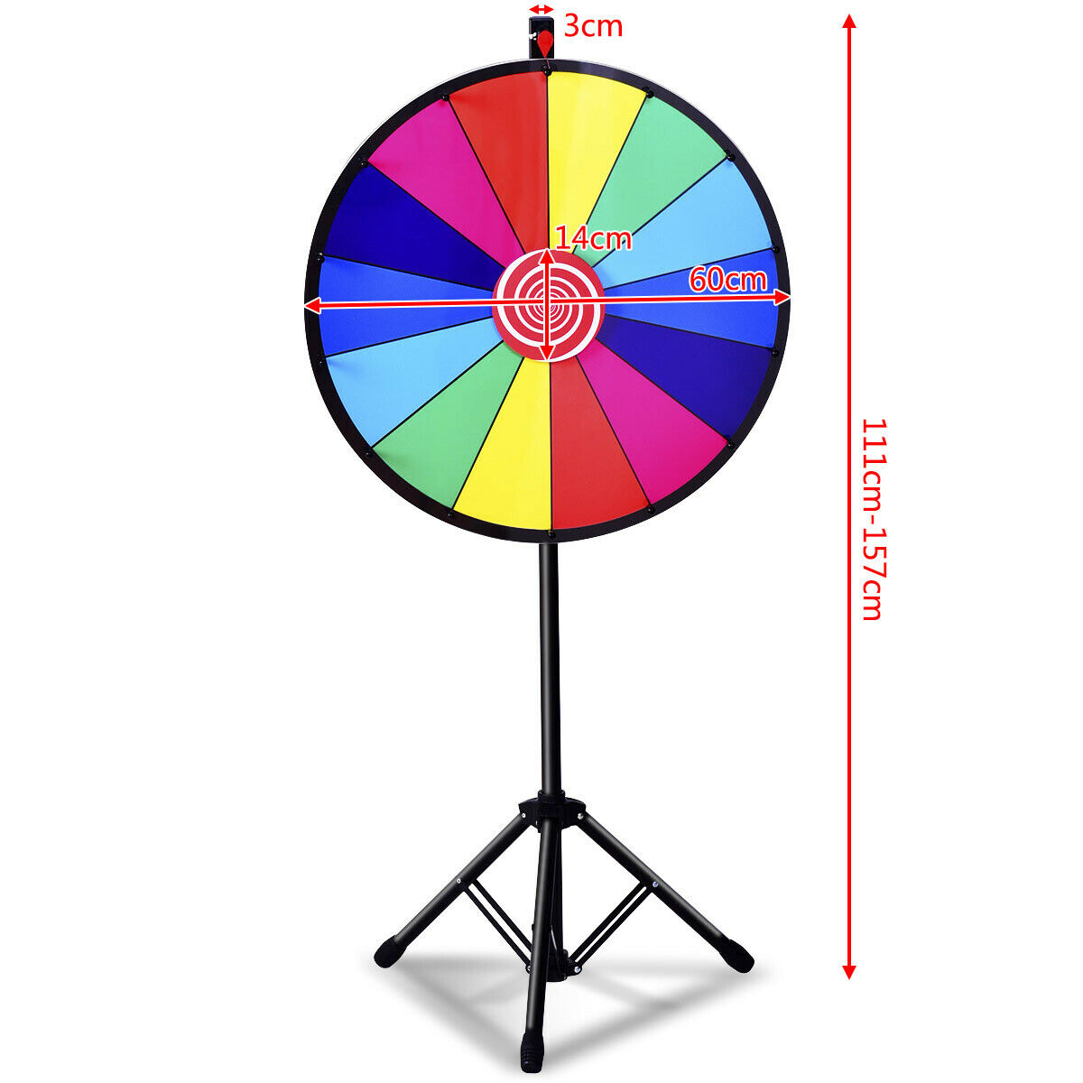 Colored Fortune wheel with Height-Adjustable Tripod
