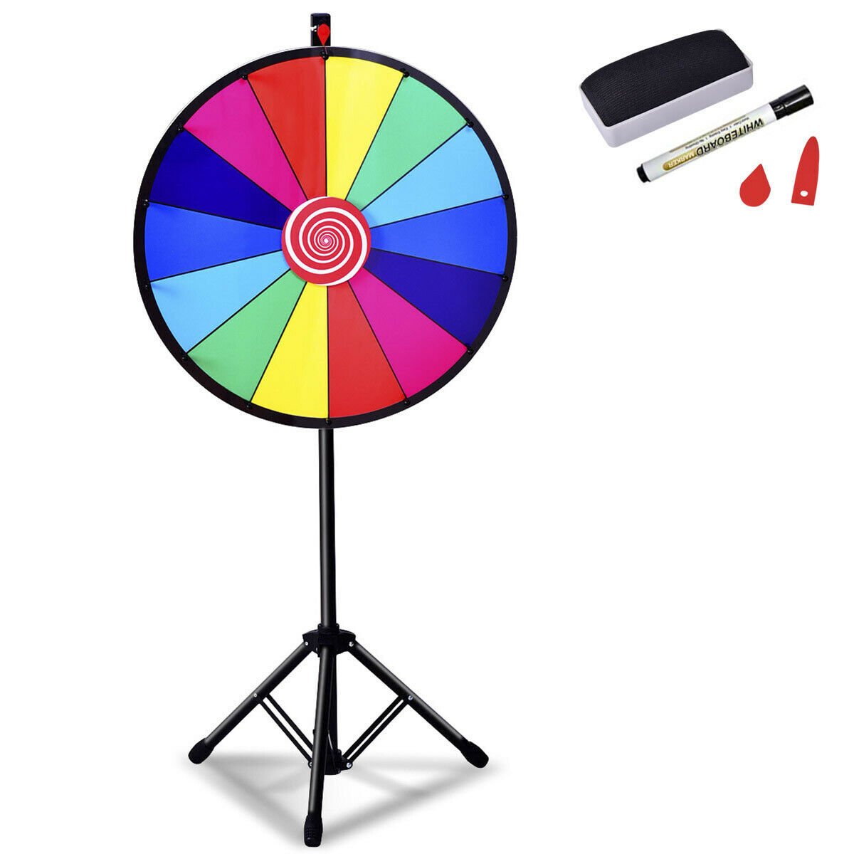 Colored Fortune wheel with Height-Adjustable Tripod
