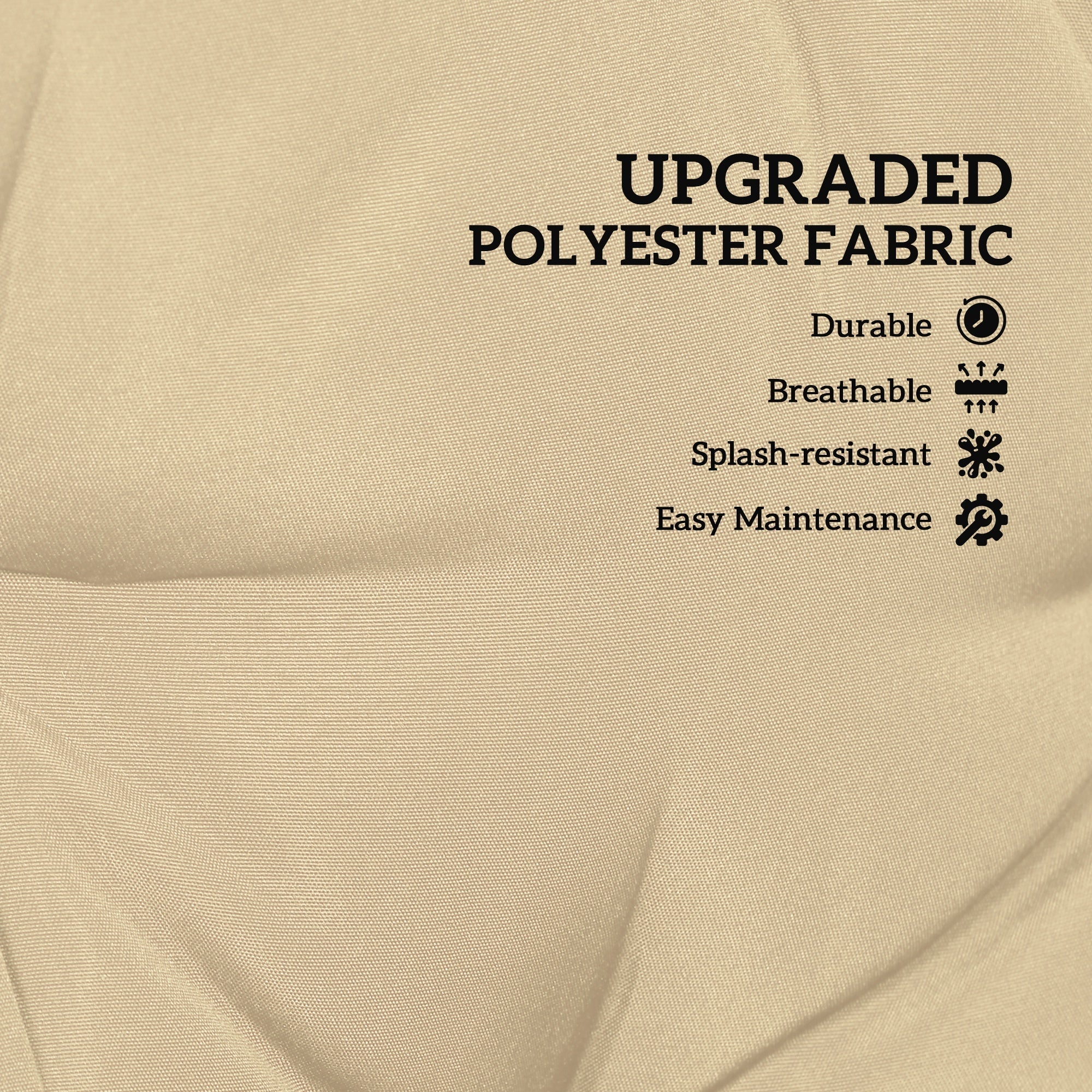 Outsunny Two-Seater Bench Cushion - Khaki