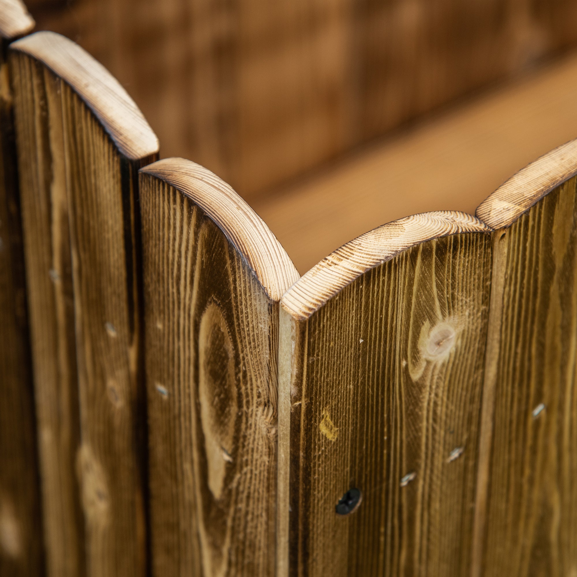 Outsunny 109L Raised Garden Bed, Wooden Rectangle Planter Box, Outdoor Herb Vegetable Flower Pot (100L x 40W x 30H cm)