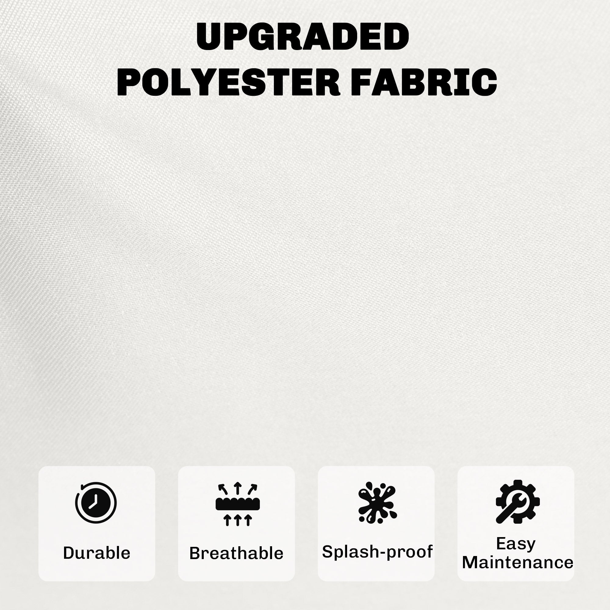 Outsunny Outdoor Seat Cushion Pads for Rattan Furniture, 3 PCs Garden Furniture Cushions, Cream White