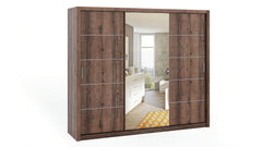 Bono Sliding Door Wardrobe With Mirror 250cm