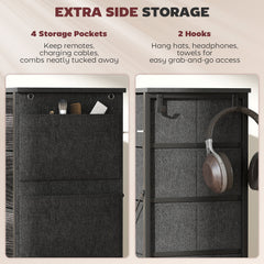 HOMCOM Chest of Ten Fabric Drawers - Black