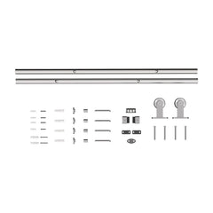 HOMCOM Sliding Door Hardware Kit